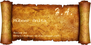 Hübner Anita névjegykártya