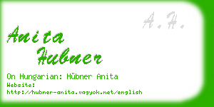 anita hubner business card
