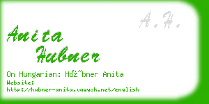 anita hubner business card